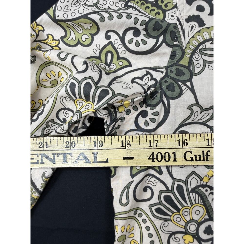 Robert Graham Women's Paisley Flip Cuff Shirt Top Blouse Sz Medium Limited - Picture 10 of 15